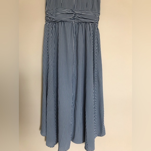 5 for $25! 💕 Vertical Stripe Button Front High Low Dress - Picture 15 of 16